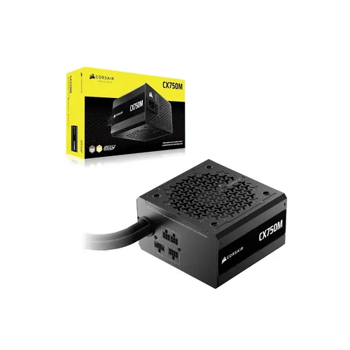 FUENTE 750W CORSAIR CX750M BLACK SEMI-MODULAR CYBENETICS BRONZE